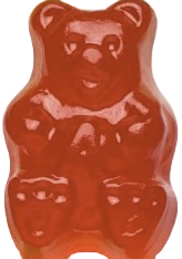 Colorful gummy bear candy